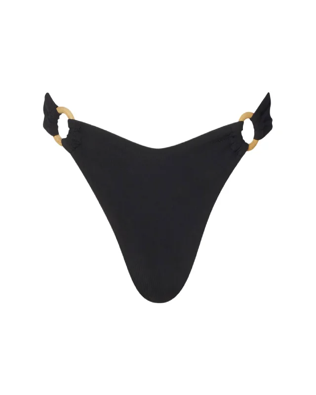 Neon - colored bikini to stand out on the beachRebecca Black Ribbed Bottom