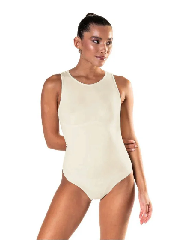 Compression Bodysuits for Post - Workout RecoveryRound Neck Thong Bodysuit