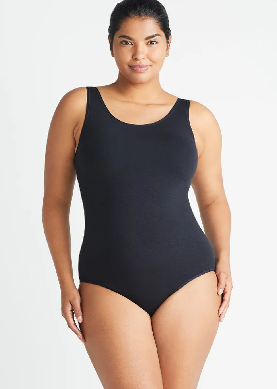 Thermal Bodysuits for Extra Warmth in WinterRuby Shaping Full Back Bodysuit - Cotton Seamless