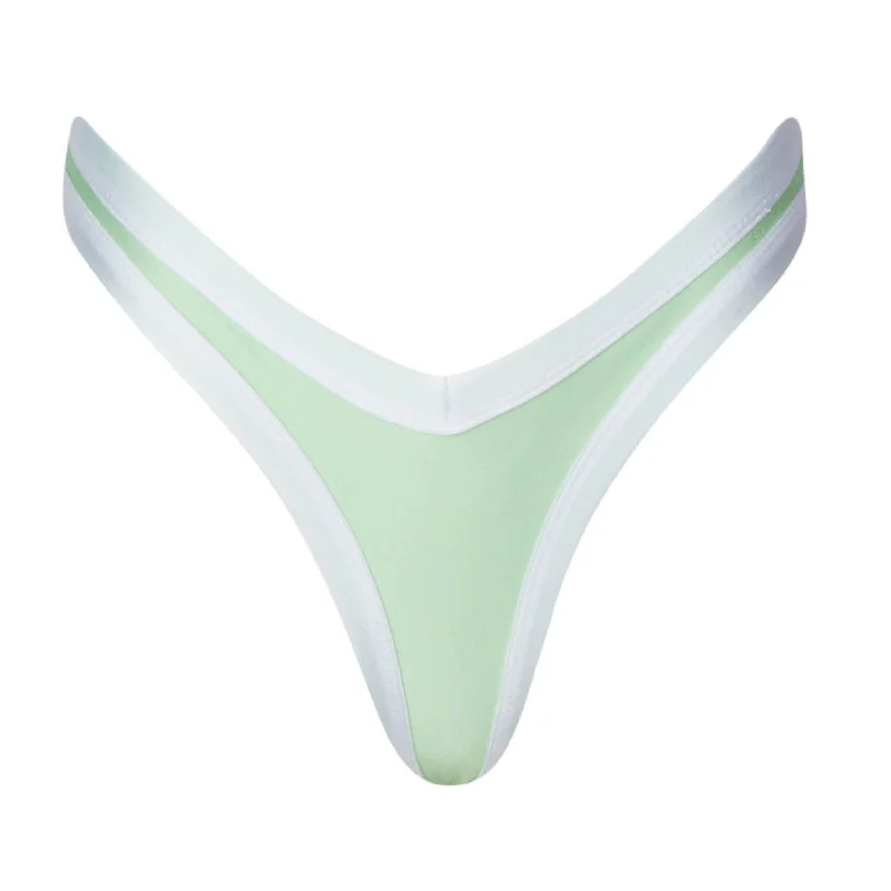 Maternity bikini for expecting mothers to enjoy the beach comfortablySandy Pastel Green V-Cut Bikini Bottom