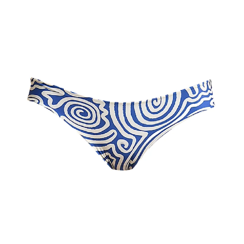 Lace - trimmed bikini for an elegant and romantic touchZahra Blue Isola Bottom