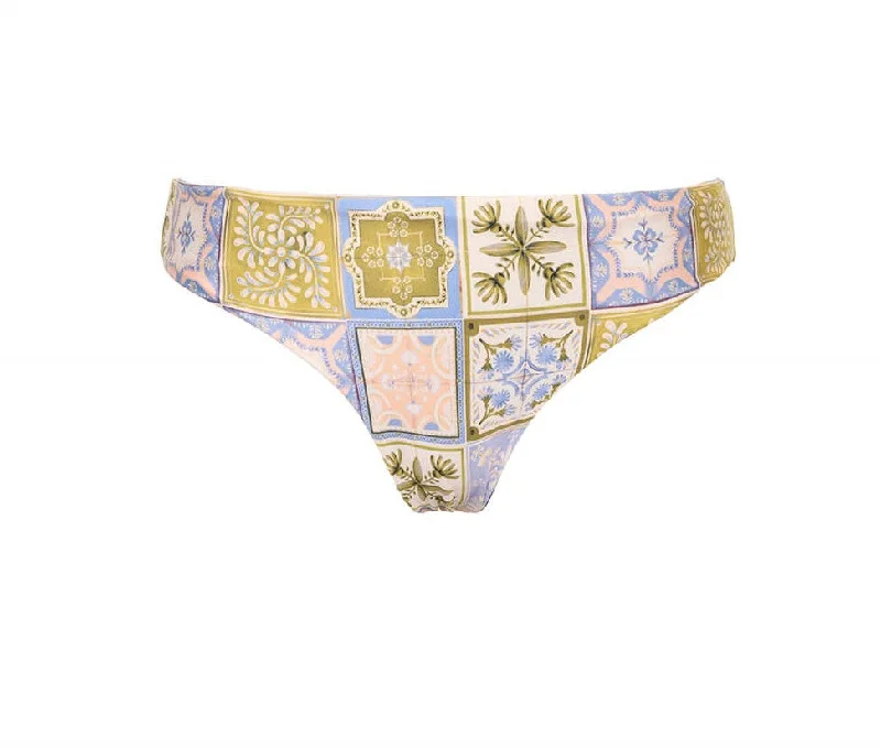 Sustainable bikini made from recycled materials for eco - conscious beachgoersZahra Mosaico Bottom